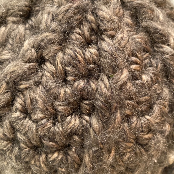 Handmade Knit Brown Taupe Hat Cap with Two Buttons Women’s One Size Very Cute - Picture 5 of 8